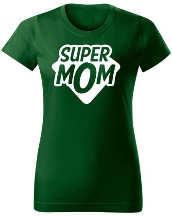 Super Mom-Női póló-XS-Zöld