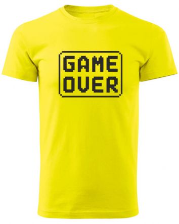 Game Over-Férfi póló-S-Sárga