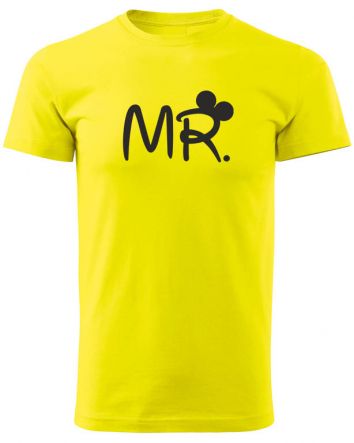 Mr Mickey-Férfi póló-S-Sárga
