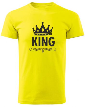 King-Férfi póló-S-Sárga