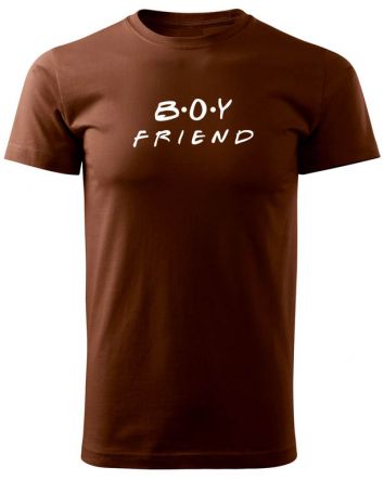 Boy Friend-Férfi póló-S-Csokibarna