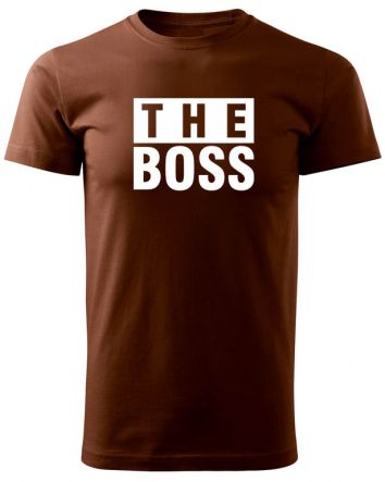 The Boss -Férfi póló-S-Csokibarna