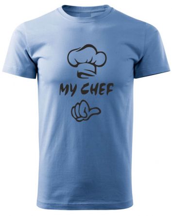 My Chef-Férfi póló-S-Égszínkék