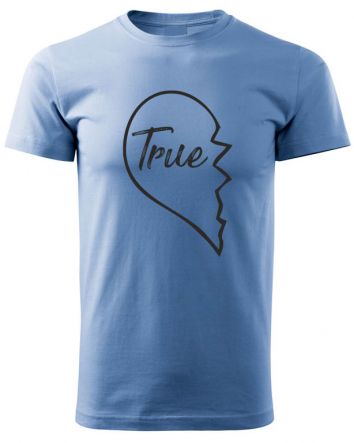 True Love - True-Férfi póló-S-Égszínkék
