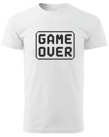 Game Over-Férfi póló-S-Fehér