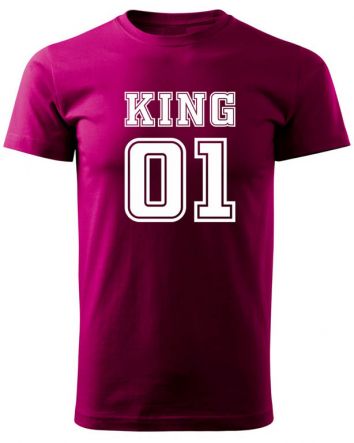 King 01-Férfi póló-S-Fukszia