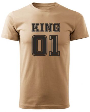 King 01-Férfi póló-S-Homok