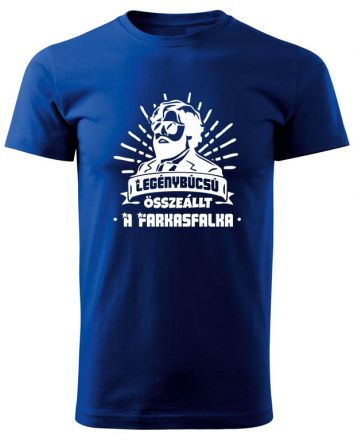 Farkasfalka Legénybúcsú-Férfi póló-S-Kék