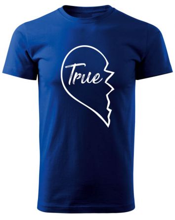 True Love - True-Férfi póló-S-Kék
