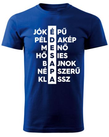Édesapa-Férfi póló-S-Kék