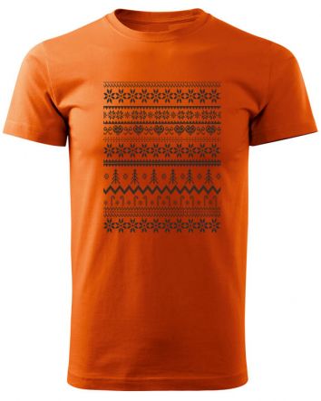 Kötött Karácsony Gyerek póló-Gyerek póló-110 cm/4 éves-Narancs