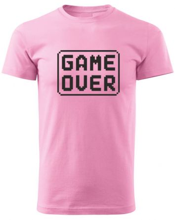 Game Over-Férfi póló-S-Rózsaszín