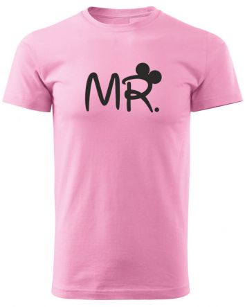 Mr Mickey-Férfi póló-S-Rózsaszín