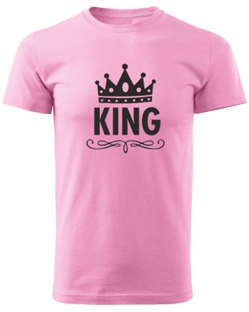 King-Férfi póló-S-Rózsaszín