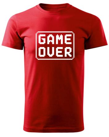 Game Over-Férfi póló-S-Piros