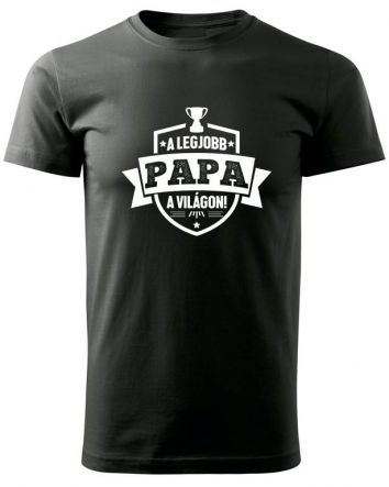 A legjobb Papa a világon címer-Férfi póló-S-Palakő