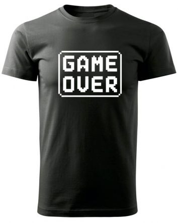 Game Over-Férfi póló-S-Palakő