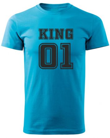 King 01-Férfi póló-S-Tükiz