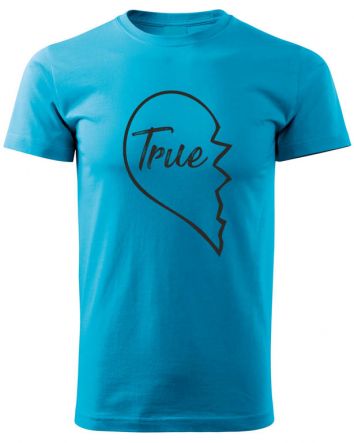 True Love - True-Férfi póló-S-Türkiz