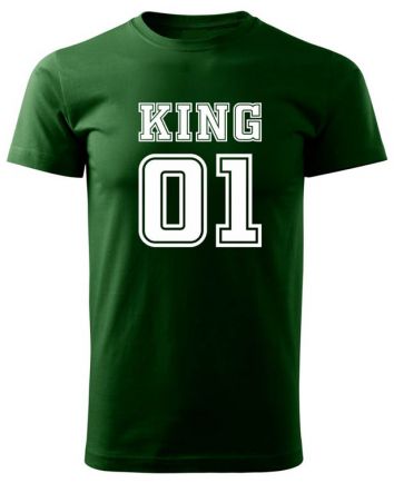 King 01-Férfi póló-S-Zöld