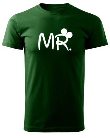 Mr Mickey-Férfi póló-S-Zöld