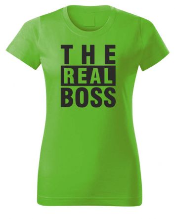 The Real Boss-Női póló-XS-Almazöld
