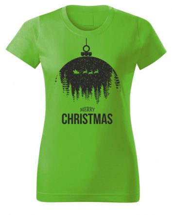 Merry Christmas Női póló-Női póló-XS-Almazöld