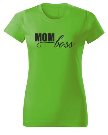 Mom Boss-Női póló-XS-Almazöld