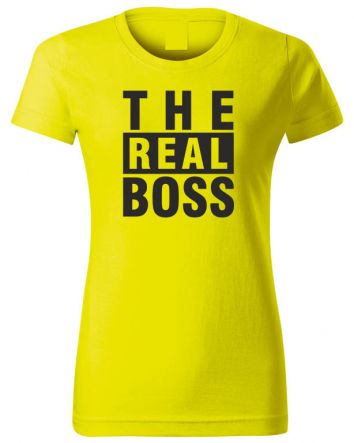The Real Boss-Női póló-XS-Sárga