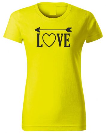 Love -Női póló-XS-Sárga