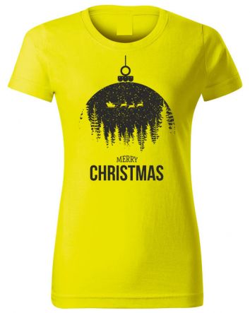 Merry Christmas Női póló-Női póló-XS-Sárga