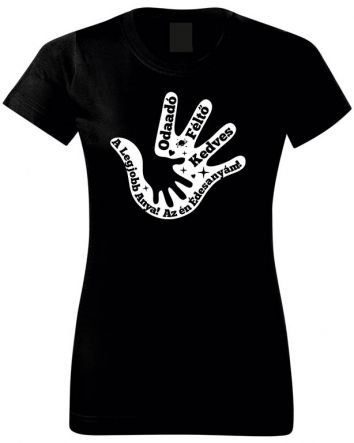 Anya kéz-Női póló-XS-Fekete