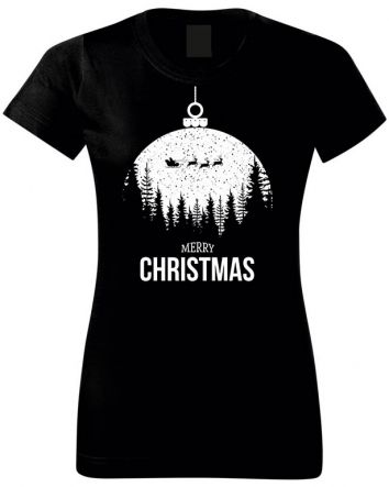 Merry Christmas Női póló-Női póló-XS-Fekete