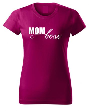 Mom Boss-Női póló-XS-Fukszia