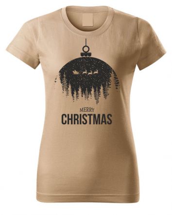Merry Christmas Női póló-Női póló-XS-Homok