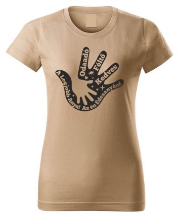 Anya kéz-Női póló-XS-Homok