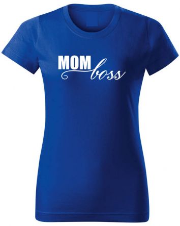 Mom Boss-Női póló-XS-Kék