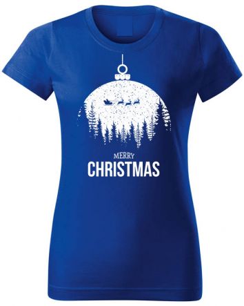 Merry Christmas Női póló-Női póló-XS-Kék