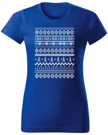 Kötött karácsony Női póló-Női póló-XS-Kék