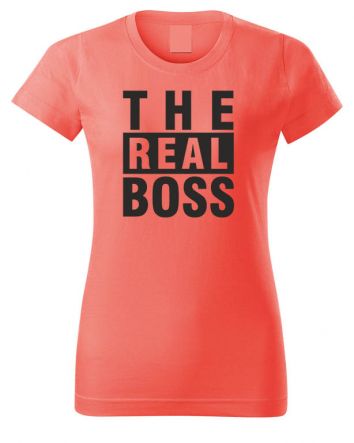 The Real Boss-Női póló-XS-Coral