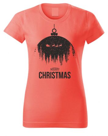 Merry Christmas Női póló-Női póló-XS-Coral