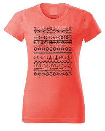 Kötött karácsony Női póló-Női póló-XS-Coral