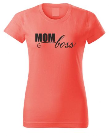 Mom Boss-Női póló-XS-Coral