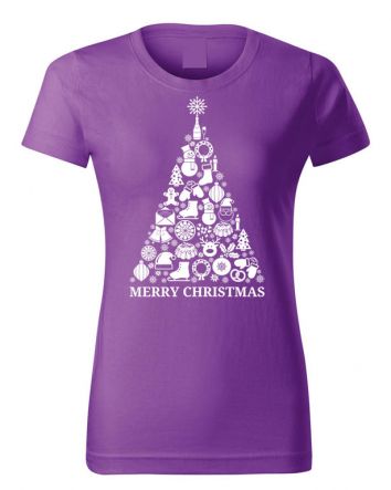 Karácsonyfa Női póló-Női póló-XS-Lila