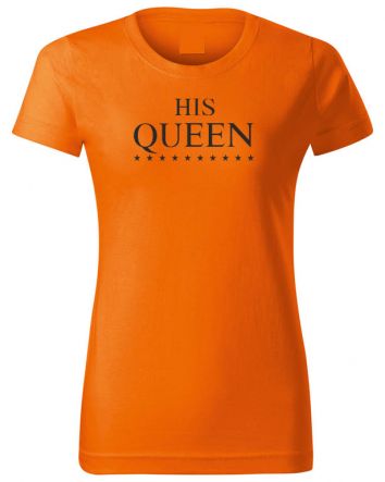 His Queen -Női póló-XS-Narancs