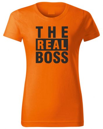 The Real Boss-Női póló-XS-Narancs