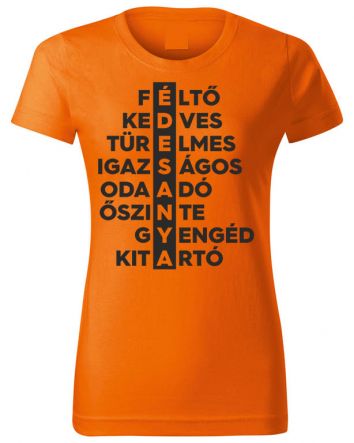 Édesanya-Női póló-XS-Narancs