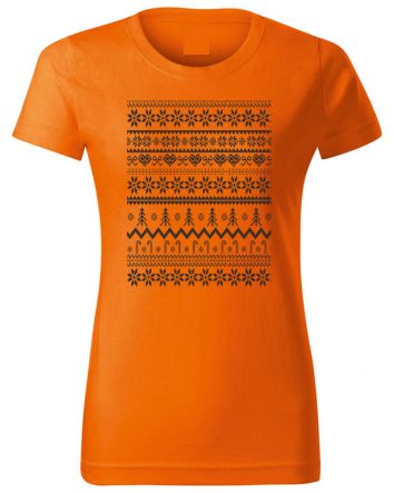 Kötött karácsony Női póló-Női póló-XS-Narancs