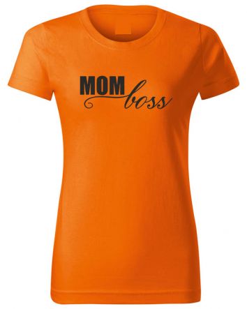 Mom Boss-Női póló-XS-Narancs