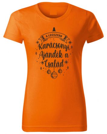 Karácsony Család Női póló-Női póló-XS-Narancs